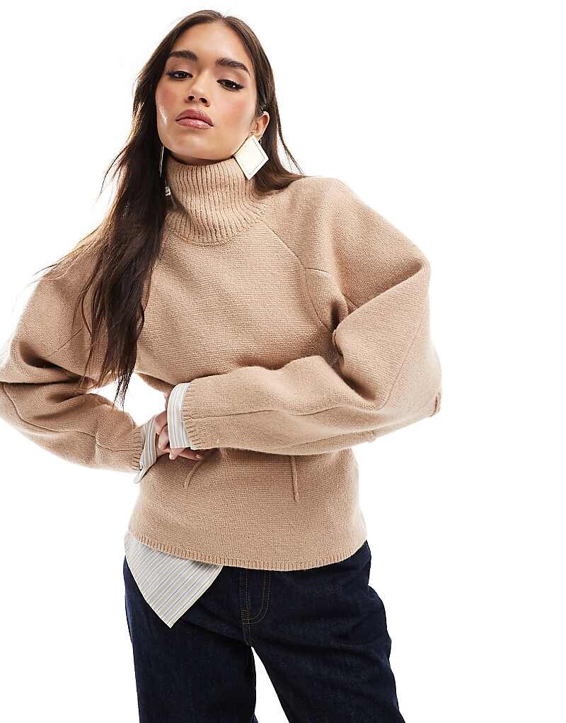 ASOS DESIGN – свитер светло-коричневого цвета с высоким воротником и жесткими рукавами
ASOS DESIGN – свитер светло-коричневого цвета с высоким воротником и жесткими рукавами