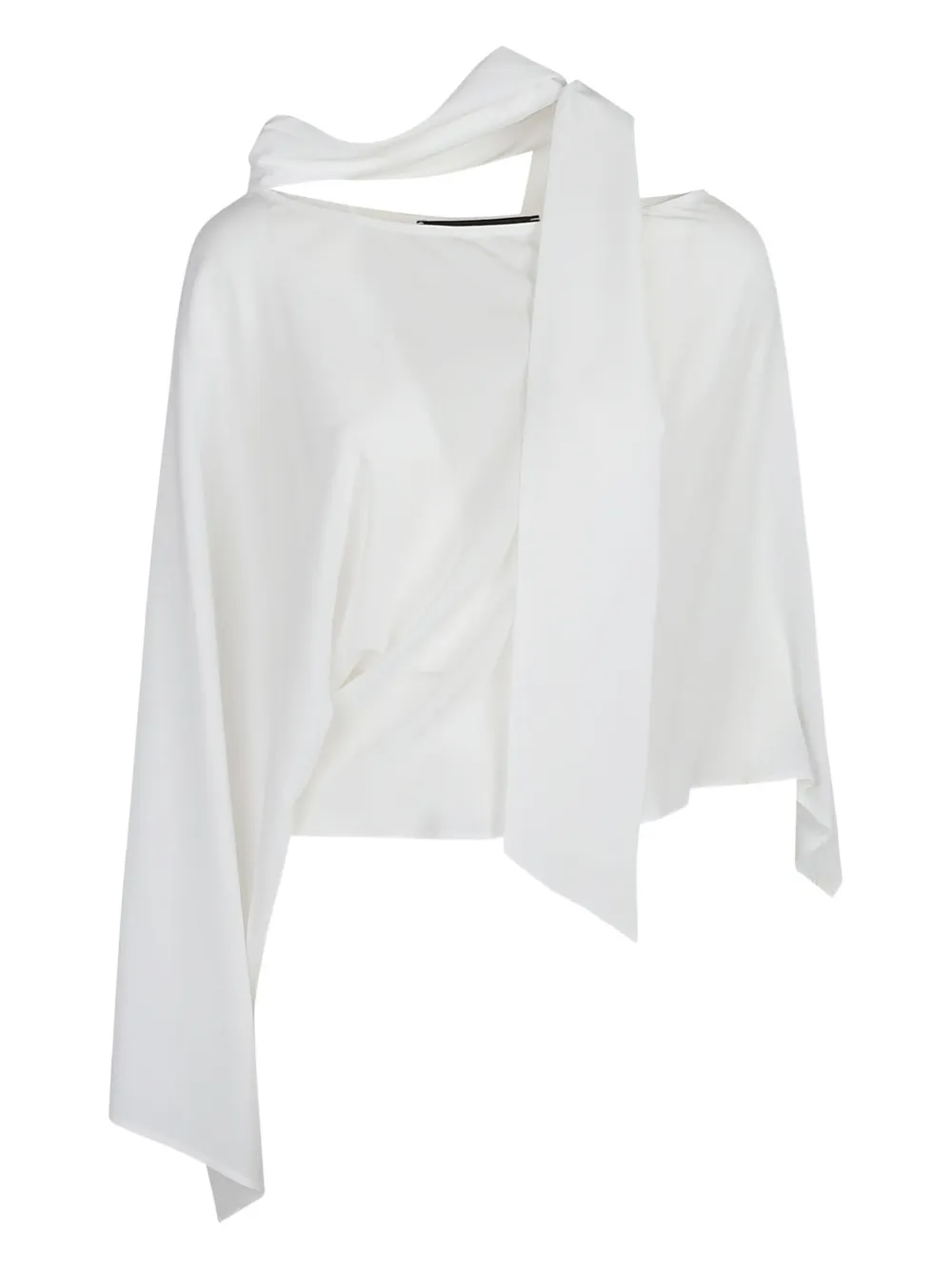 Драпированная асимметричная блузка Federica Tosi, белый
Драпированная асимметричная блузка Federica Tosi, белый