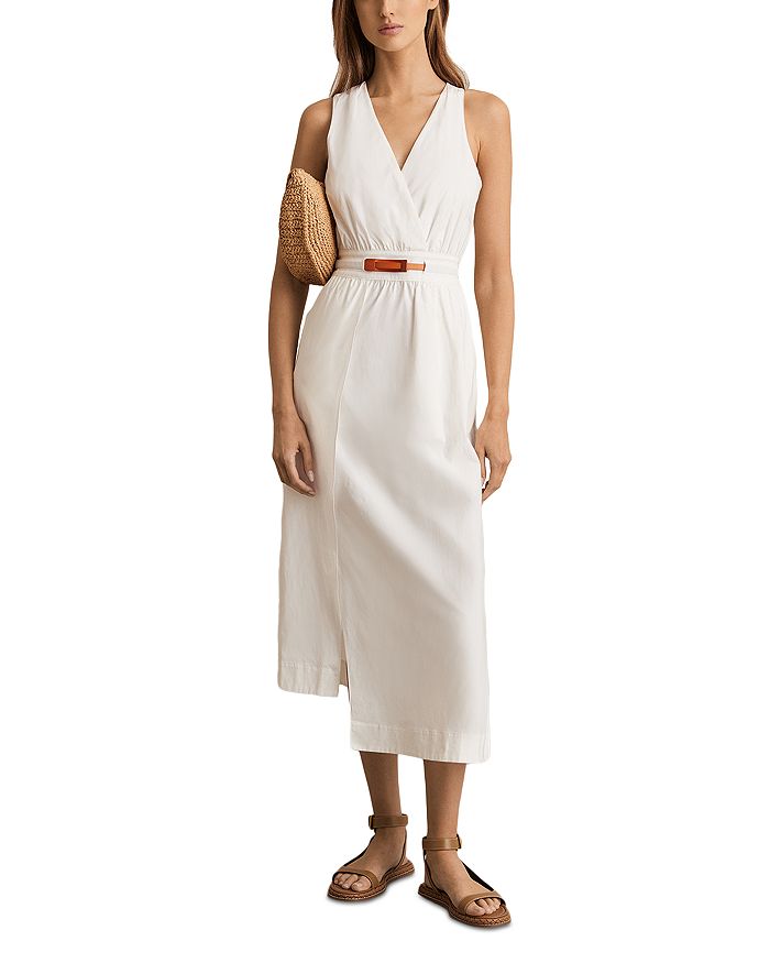 Платье с поясом Brianne REISS, слоновая кость/кремовый 
Платье с поясом Brianne REISS, слоновая кость/кремовый