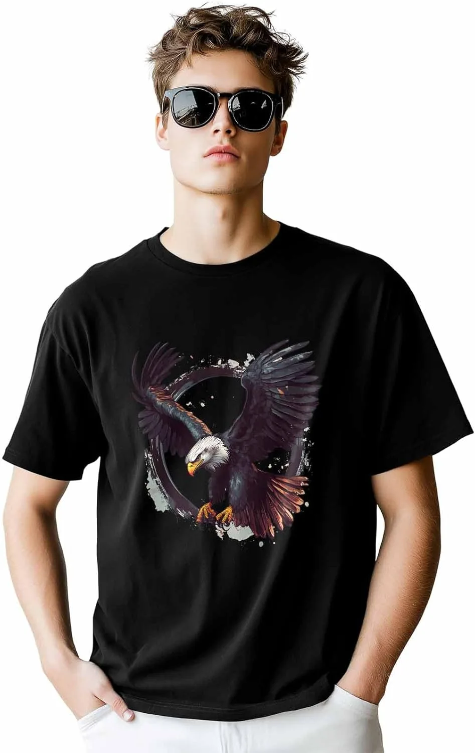 Мужская футболка Strong Eagle с принтом, хлопок, короткий рукав CosyBright
Мужская футболка Strong Eagle с принтом, хлопок, короткий рукав CosyBright