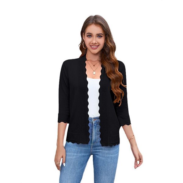 Женский кардиган с 3/4 рукавом, легкий, с V-образным вырезом и ажурной вязкой Yesfashion, Black
Женский кардиган с 3/4 рукавом, легкий, с V-образным вырезом и ажурной вязкой Yesfashion, Black