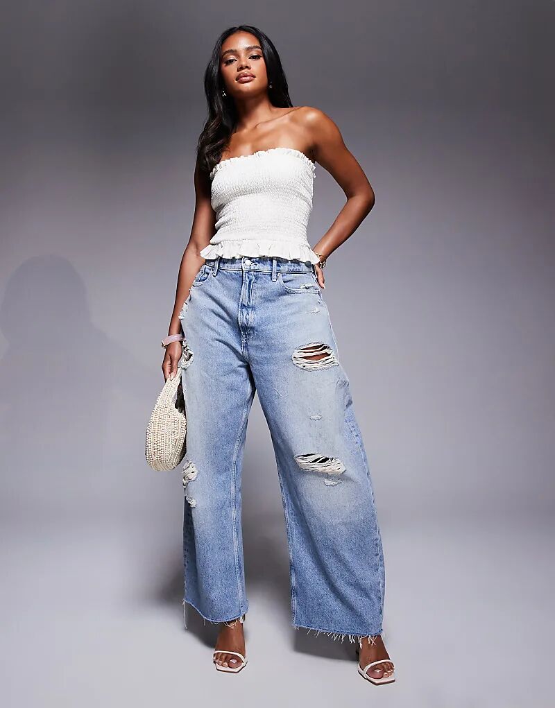 Джинсы Good American Good Extreme Bardle Legs светло-голубого цвета
Джинсы Good American Good Extreme Bardle Legs светло-голубого цвета