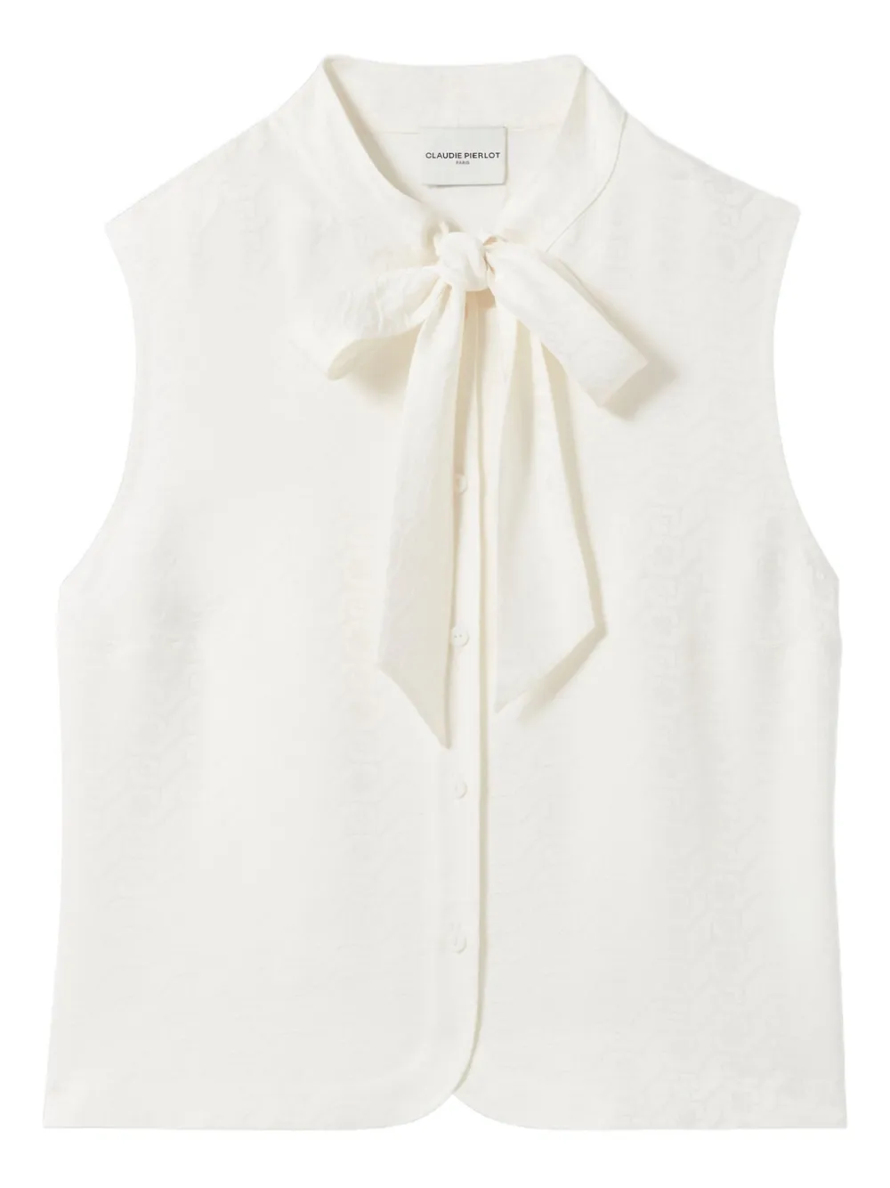 Топ без рукавов с бантом на горловине Claudie Pierlot
Топ без рукавов с бантом на горловине Claudie Pierlot