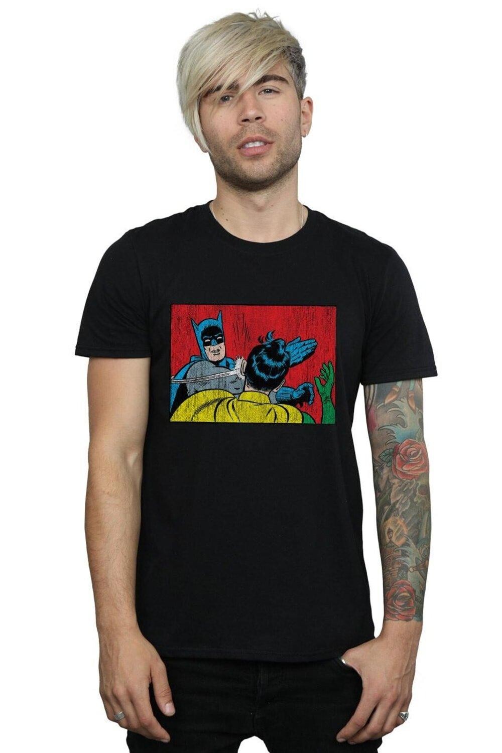 Футболка «Бэтмен Робин пощечина» DC Comics, черный
Футболка «Бэтмен Робин пощечина» DC Comics, черный