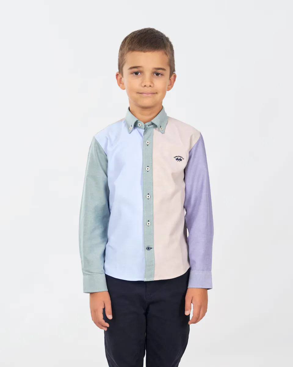 Детская рубашка Oxford с длинным рукавом и цветными блоками Spagnolo, мультиколор
Детская рубашка Oxford с длинным рукавом и цветными блоками Spagnolo, мультиколор