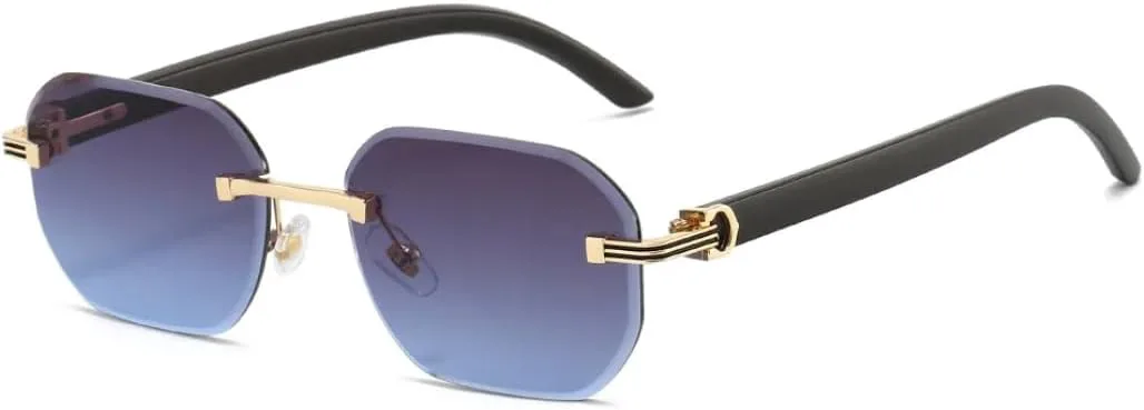 Солнцезащитные очки без оправы шестиугольной формы для мужчин и женщин, модные, с текстурой дерева, упрощенные квадратные солнцезащитные очки UATXTAU, Gray Blue
Солнцезащитные очки без оправы шестиугольной формы для мужчин и женщин, модные, с текстурой дерева, упрощенные квадратные солнцезащитные очки UATXTAU, Gray Blue