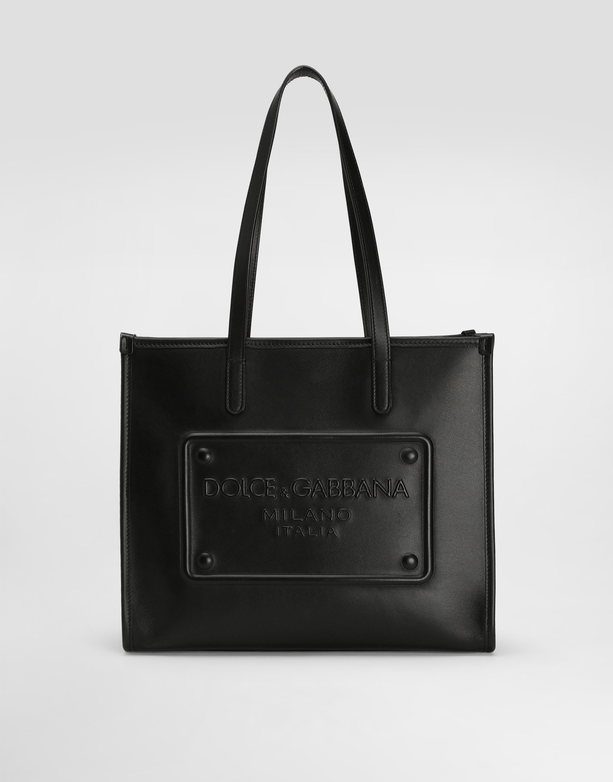 Шоппер среднего размера из телячьей кожи Dolce & Gabbana, черный
Шоппер среднего размера из телячьей кожи Dolce & Gabbana, черный