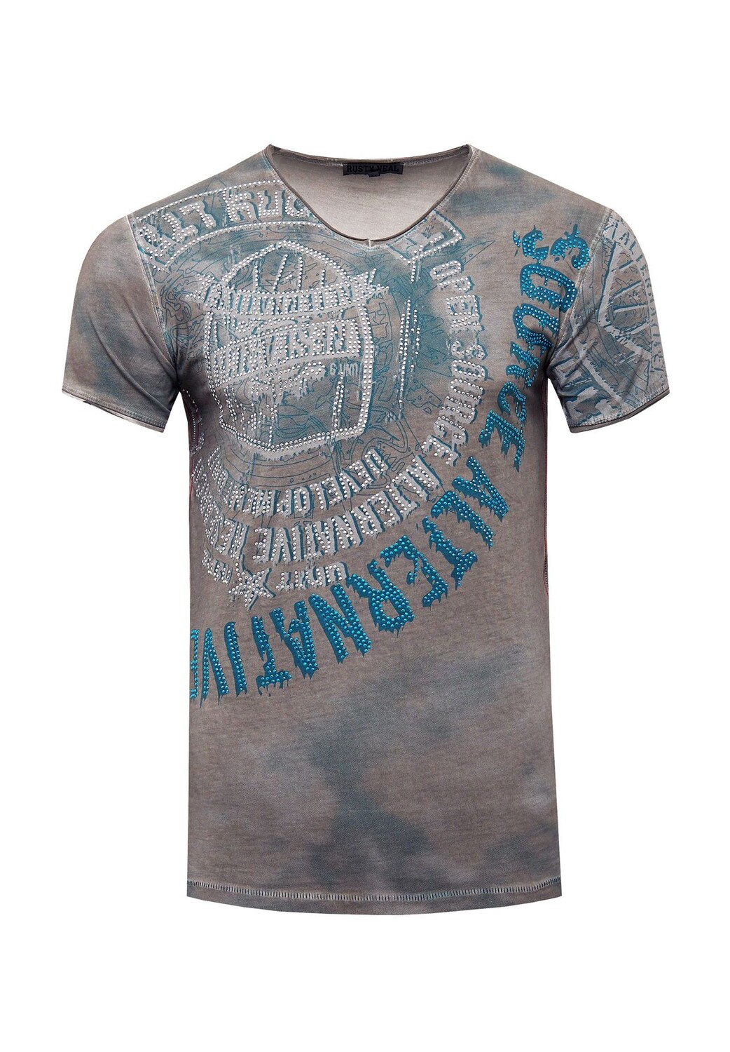 Футболка со стразами и принтом спереди RUSTY NEAL, антрацит
Футболка со стразами и принтом спереди RUSTY NEAL, антрацит