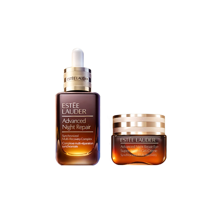 ESTEE LAUDER Набор из двух маленьких коричневых бутылочек сыворотки и крема для глаз
ESTEE LAUDER Набор из двух маленьких коричневых бутылочек сыворотки и крема для глаз