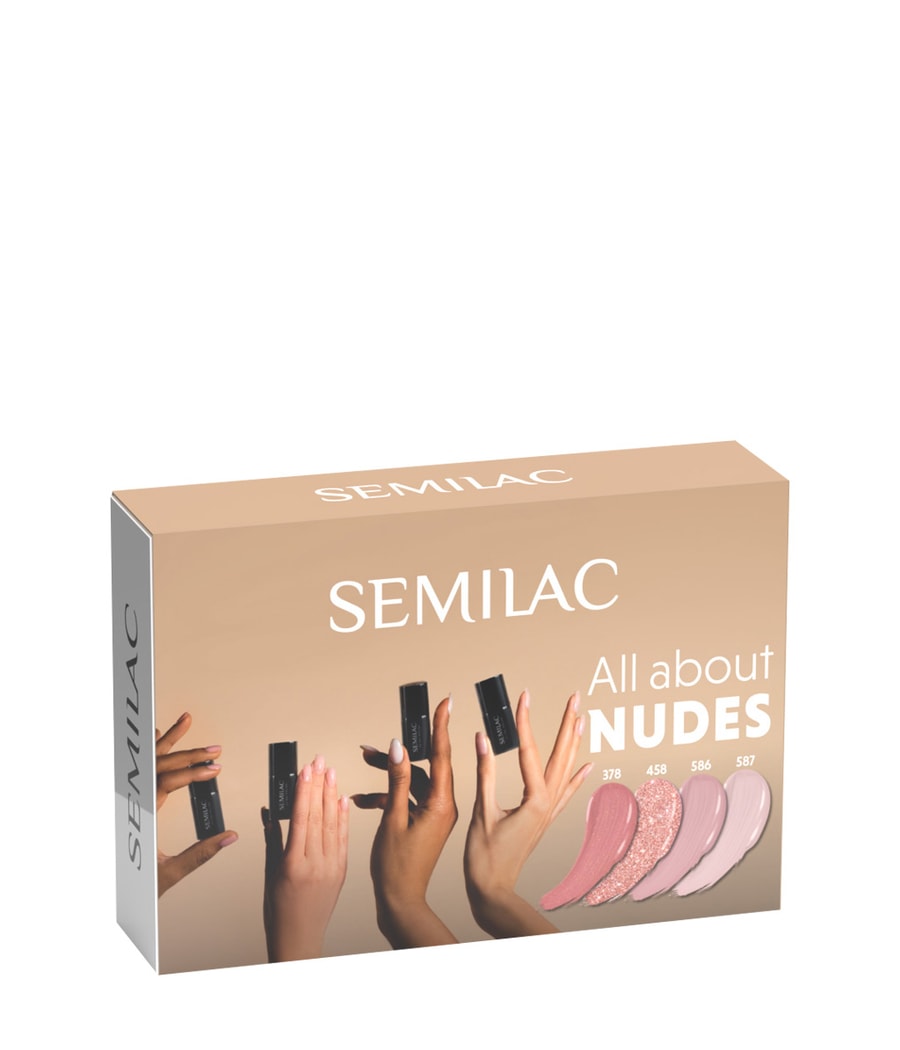 Набор лаков для ногтей Semilac Colour's Set All About Nudes, 1 шт.
Набор лаков для ногтей Semilac Colour's Set All About Nudes, 1 шт.