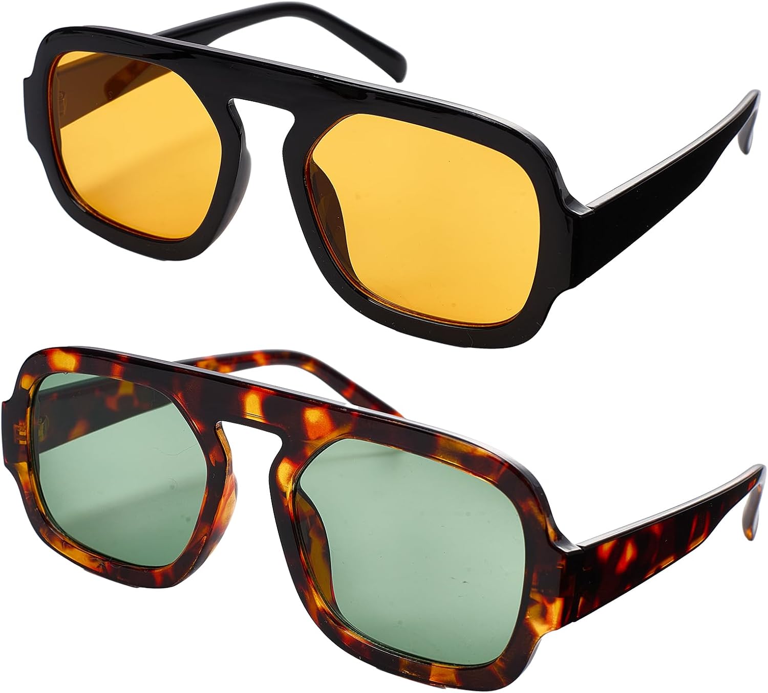 2 шт. Модные квадратные солнцезащитные очки-авиаторы для женщин и мужчин, в стиле ретро 70-х, квадратные солнцезащитные очки с плоской верхней частью, винтажные очки Sdfvsdg, Black/Orange/Green
2 шт. Модные квадратные солнцезащитные очки-авиаторы для женщин и мужчин, в стиле ретро 70-х, квадратные солнцезащитные очки с плоской верхней частью, винтажные очки Sdfvsdg, Black/Orange/Green