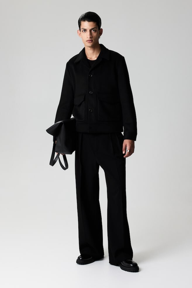 Жакет из смесовой шерсти H&M, черный
Жакет из смесовой шерсти H&M, черный