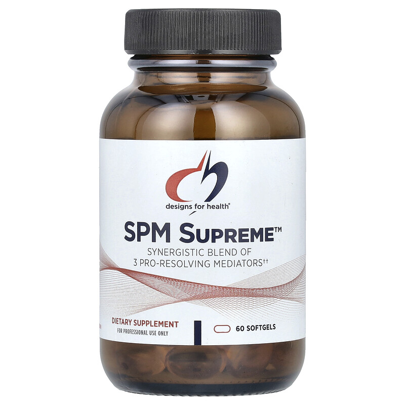 Designs For Health, SPM Supreme, 60 Softgels
Designs For Health, SPM Supreme, 60 Softgels