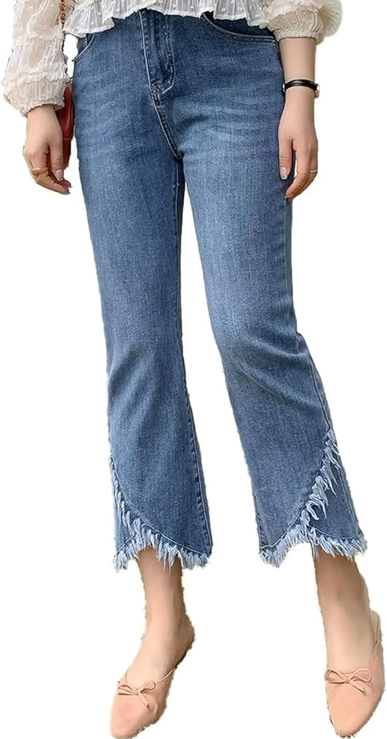 Женские джинсы с потертостями и бахромой longlugoo
Женские джинсы с потертостями и бахромой longlugoo