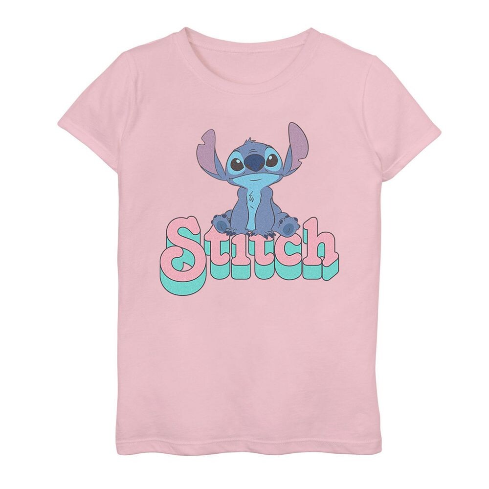Футболка Disney's Lilo & Stitch для девочек сидя со стежком Licensed Character, розовый 
Футболка Disney's Lilo & Stitch для девочек сидя со стежком Licensed Character, розовый