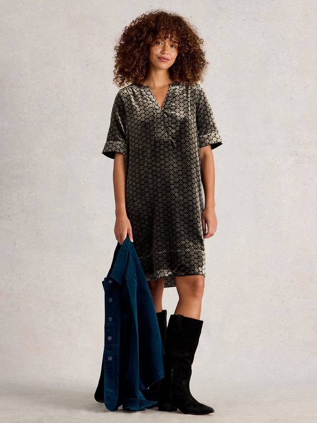 Июньское платье-туника из геометрического бархата White Stuff, Natural/Multi
Июньское платье-туника из геометрического бархата White Stuff, Natural/Multi