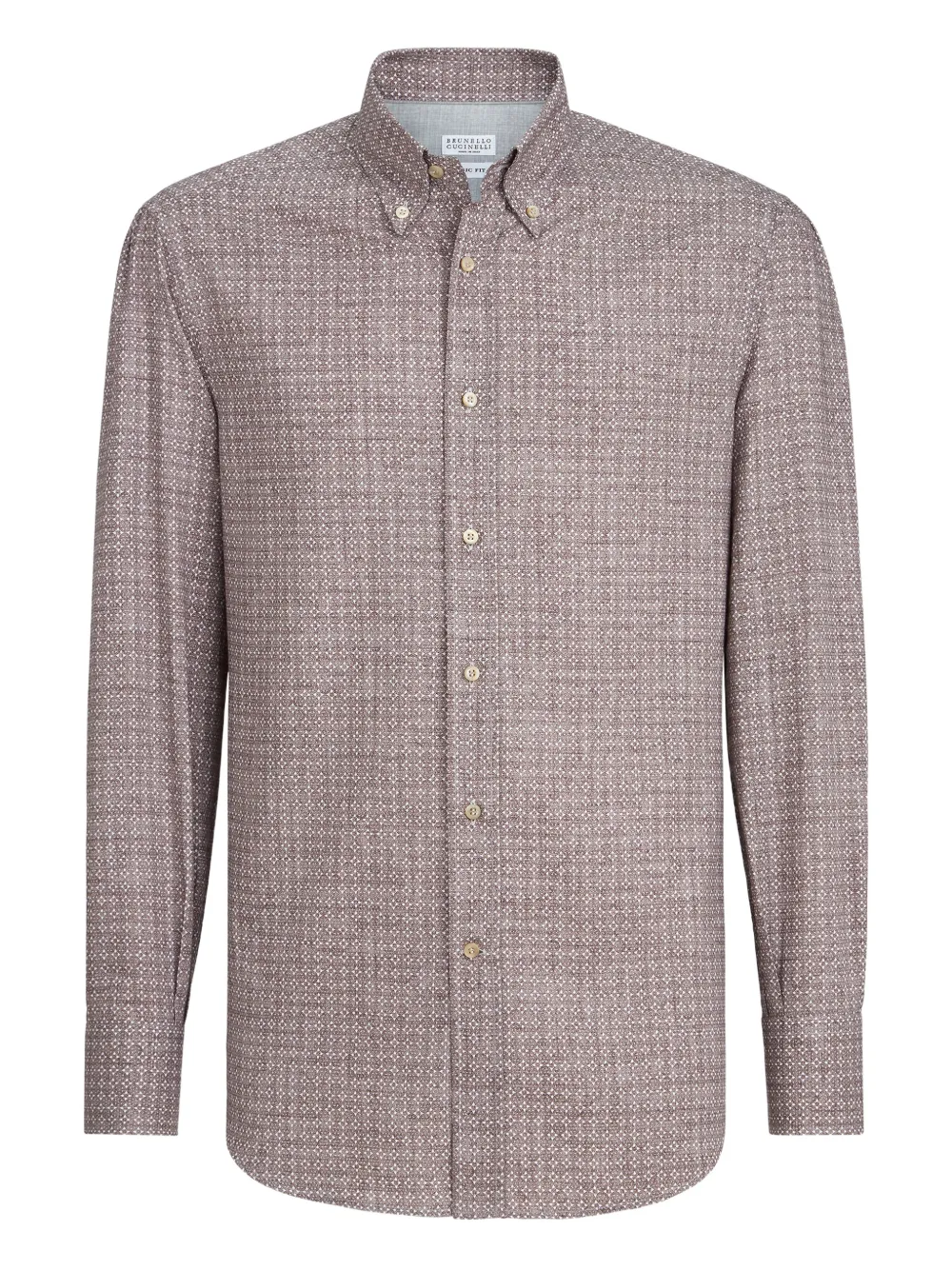 Твиловая рубашка с цветочным принтом Brunello Cucinelli, коричневый
Твиловая рубашка с цветочным принтом Brunello Cucinelli, коричневый