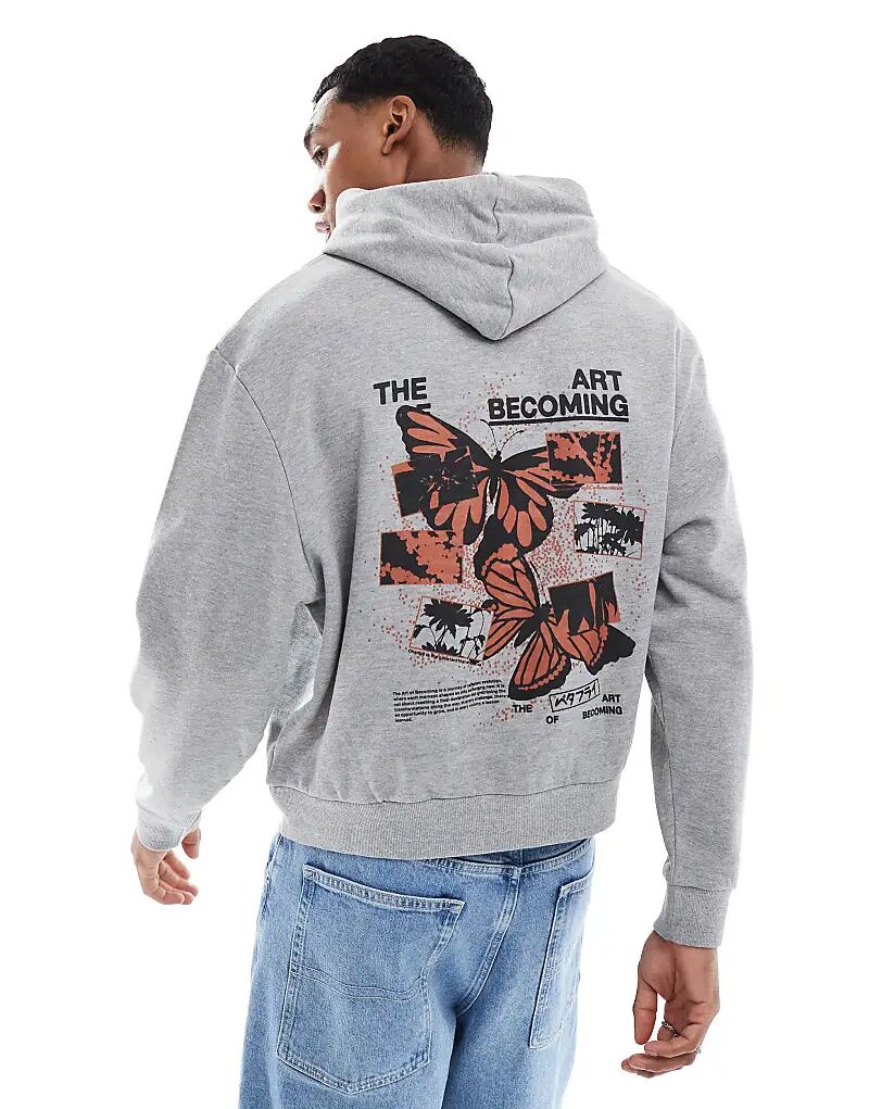 Свободная толстовка с капюшоном серого цвета с принтом на груди и спине ASOS DESIGN
Свободная толстовка с капюшоном серого цвета с принтом на груди и спине ASOS DESIGN
