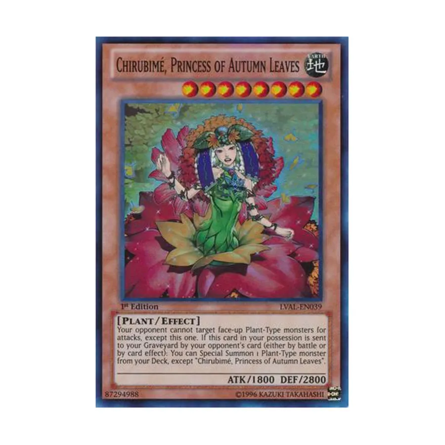 CCG Чирубиме — принцесса осенних листьев (супер редкая), Yu-Gi-Oh - Legacy of the Valiant - Singles
CCG Чирубиме — принцесса осенних листьев (супер редкая), Yu-Gi-Oh - Legacy of the Valiant - Singles