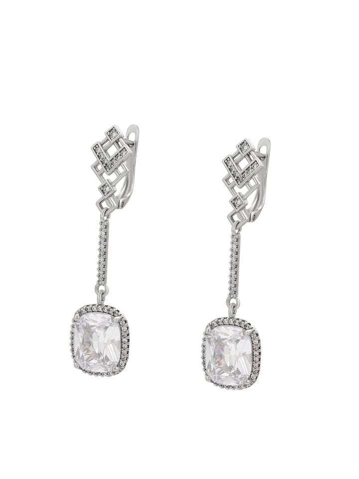 Faina Женские серьги-подвески серебристо-белого цвета
Faina Женские серьги-подвески серебристо-белого цвета