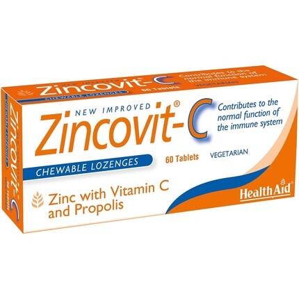 Zincovit C, витамин С и цинк, 60 таблеток, Healthaid
Zincovit C, витамин С и цинк, 60 таблеток, Healthaid