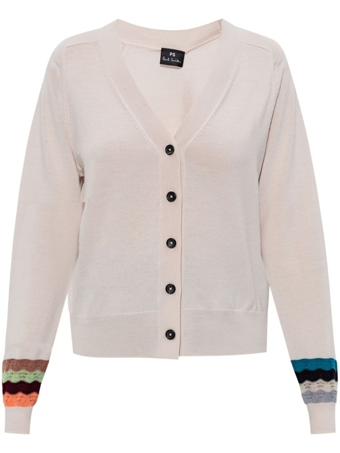 Кардиган с полосатыми манжетами PS Paul Smith, нейтральный цвет
Кардиган с полосатыми манжетами PS Paul Smith, нейтральный цвет