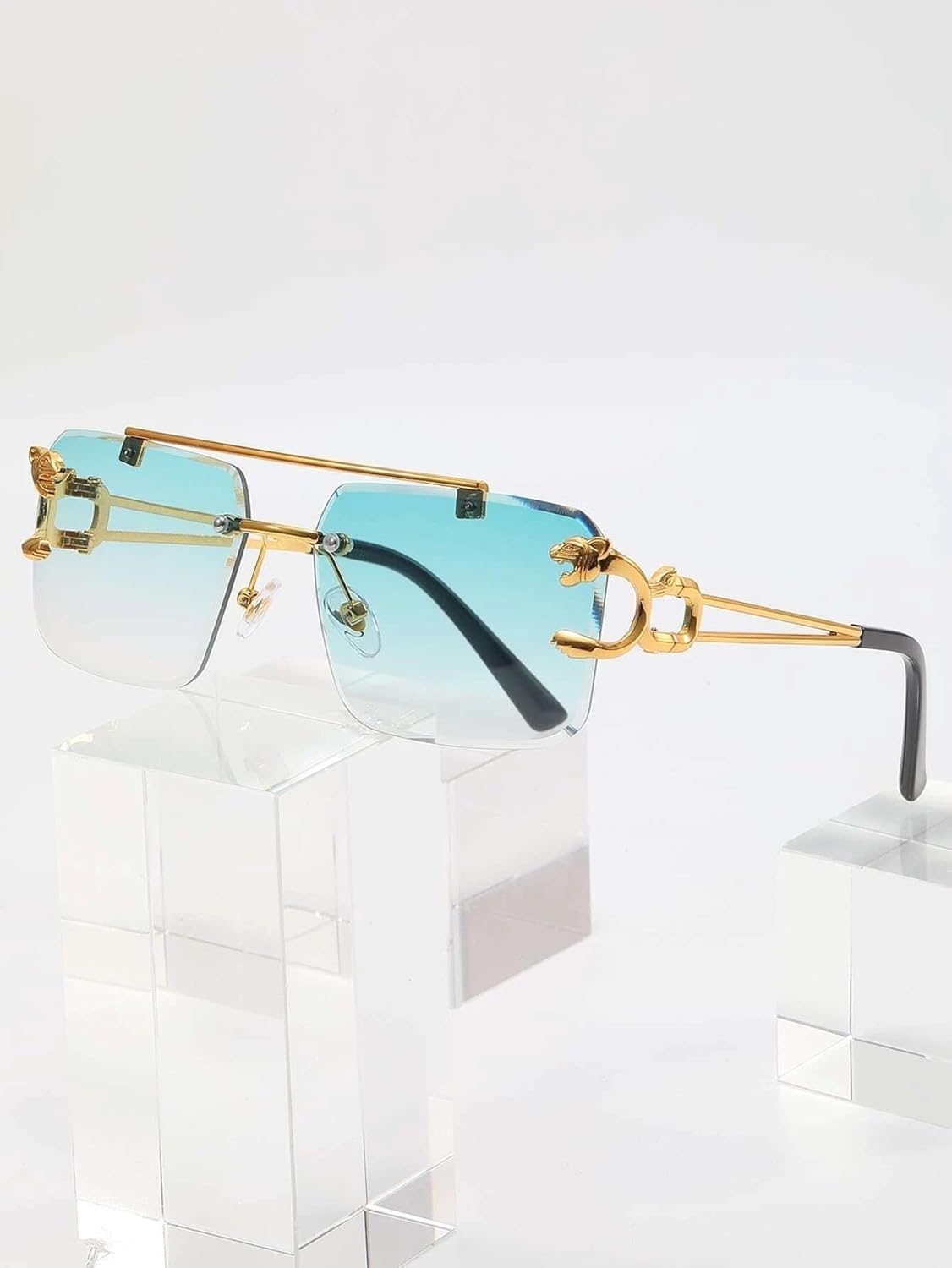 100 штук солнцезащитных очков без оправы из золотистого цинкового сплава с двойной перемычкой, 7 цветов, оптовая продажа, защита от УФ-излучения UV400 ENSARJOE, 1pc-green
100 штук солнцезащитных очков без оправы из золотистого цинкового сплава с двойной перемычкой, 7 цветов, оптовая продажа, защита от УФ-излучения UV400 ENSARJOE, 1pc-green