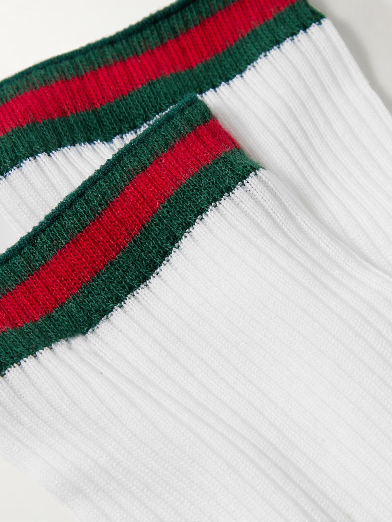 Полосатые ребристые носки из смеси хлопка GUCCI, белый
Полосатые ребристые носки из смеси хлопка GUCCI, белый