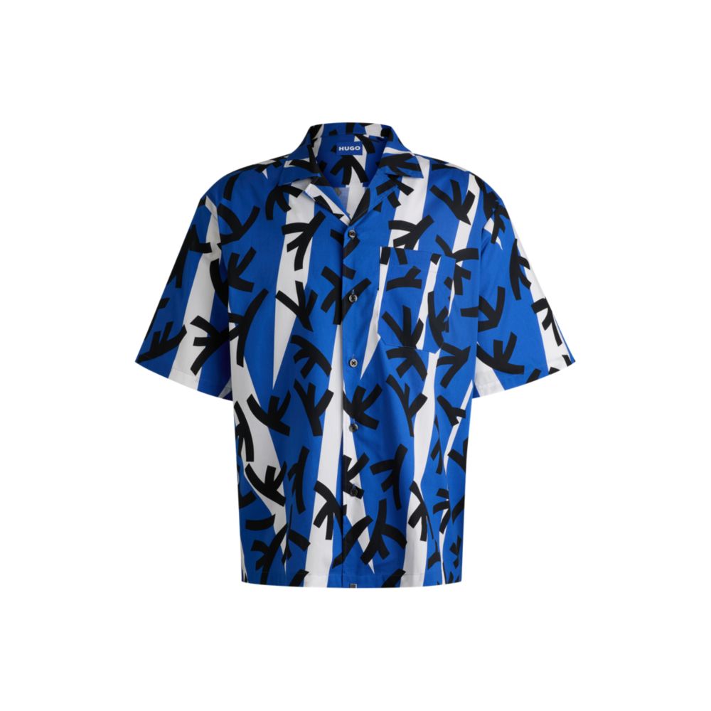 Рубашка свободного кроя из принтованного хлопкового поплина HUGO, светло-голубой
Рубашка свободного кроя из принтованного хлопкового поплина HUGO, светло-голубой