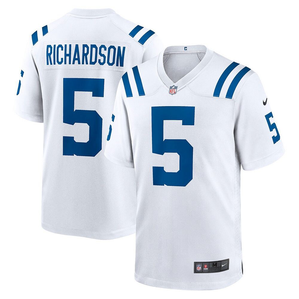 Мужская футболка Nike Anthony Richardson White Indianapolis Colts 2023, выбранная в первом раунде драфта НФЛ 2023 года, цвет Clt White
Мужская футболка Nike Anthony Richardson White Indianapolis Colts 2023, выбранная в первом раунде драфта НФЛ 2023 года, цвет Clt White