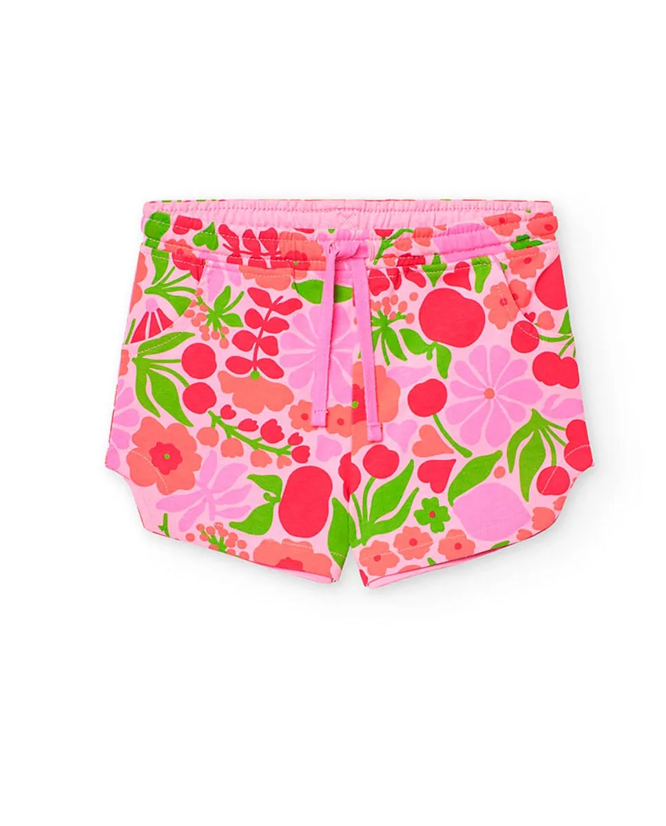 Детские шорты с цветочным принтом и регулируемым шнурком Boboli, розовый/зеленый
Детские шорты с цветочным принтом и регулируемым шнурком Boboli, розовый/зеленый