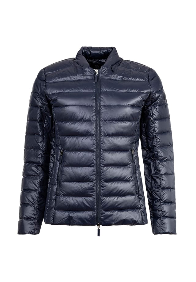 Пуховик - стеганая куртка на молнии с капюшоном в воротнике Armani Exchange, синий
Пуховик - стеганая куртка на молнии с капюшоном в воротнике Armani Exchange, синий