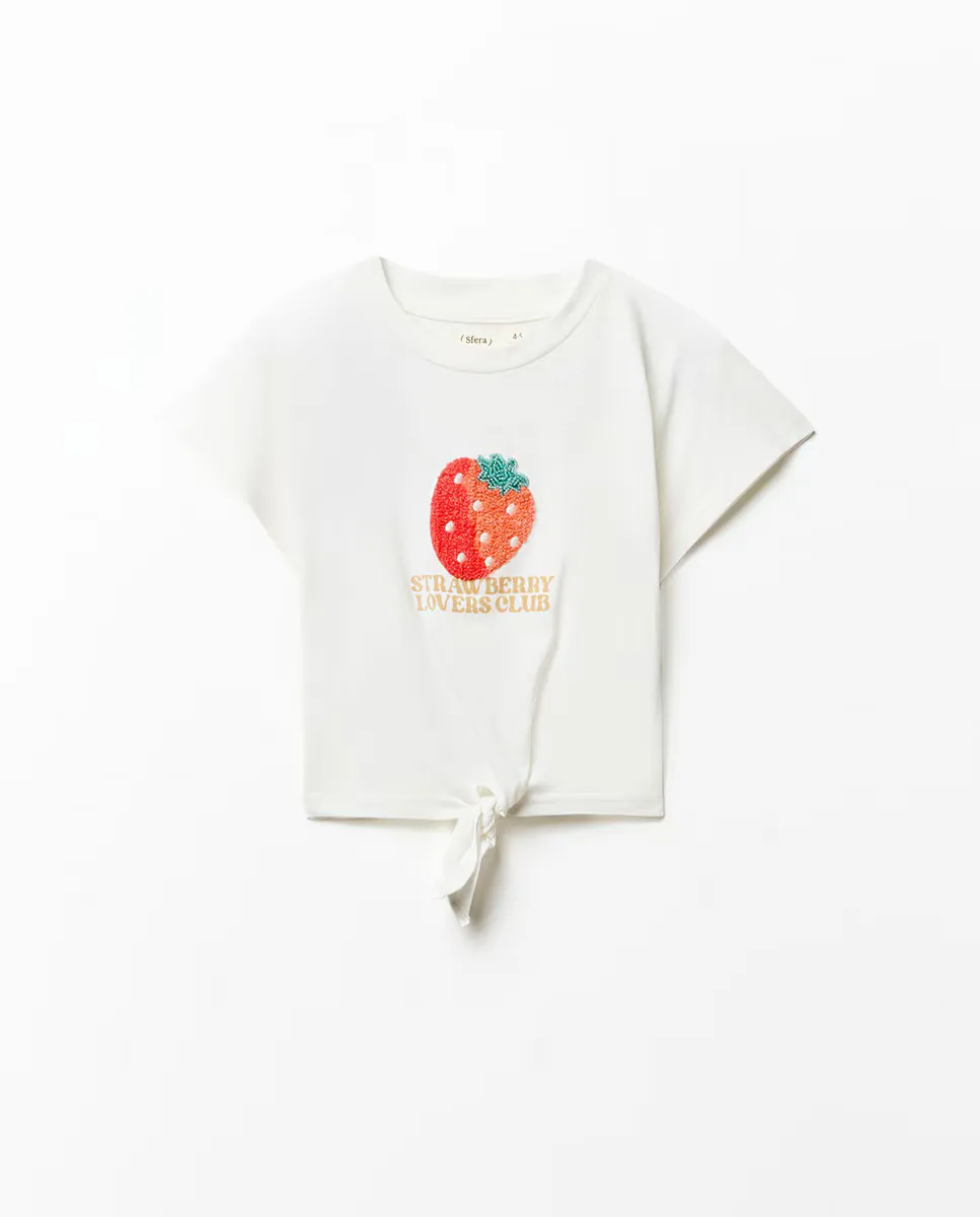 Футболка с клубничным узлом Sfera, цвет Crudo
Футболка с клубничным узлом Sfera, цвет Crudo