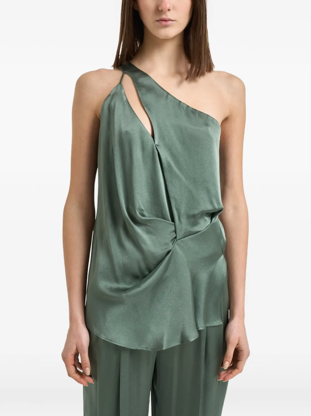 Топ на одно плечо с вырезом Semicouture, зеленый
Топ на одно плечо с вырезом Semicouture, зеленый