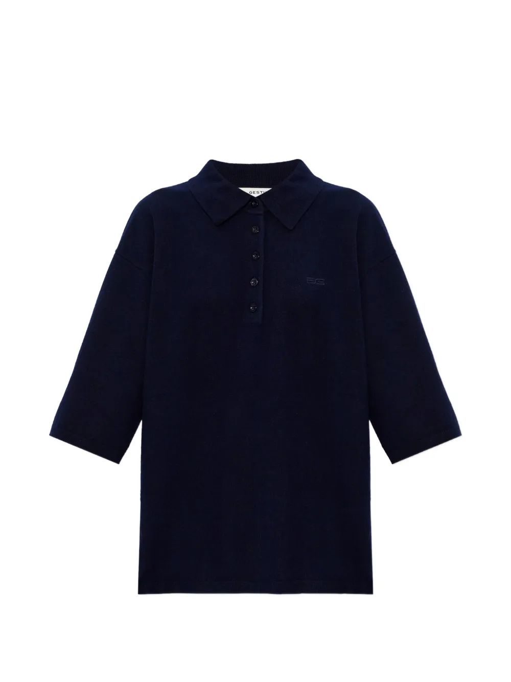 Трикотажное поло на пуговицах Gestuz, синий
Трикотажное поло на пуговицах Gestuz, синий