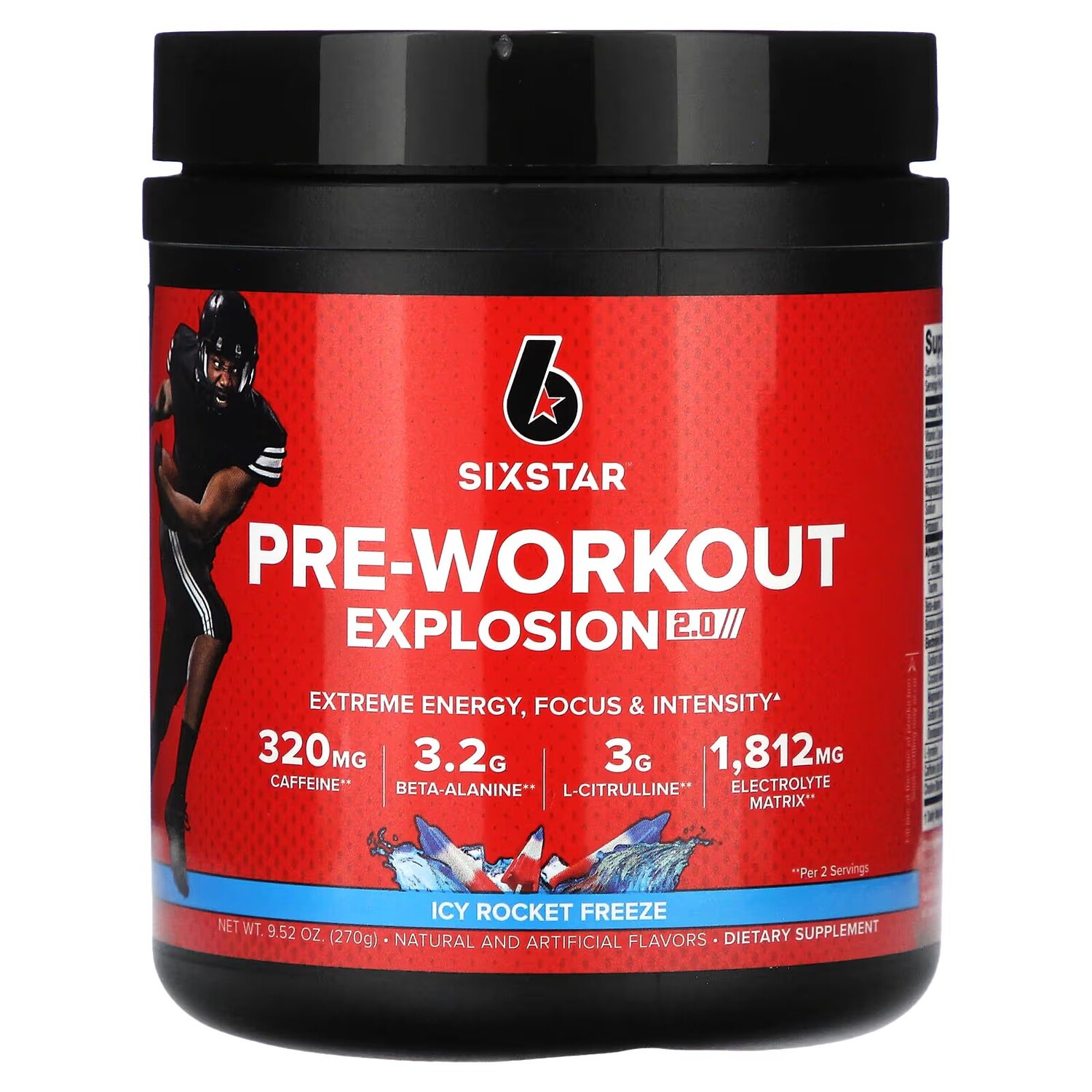 Pre-Workout Explosion 2.0, ледяная ракета, 9,52 унции (270 г) Sixstar
Pre-Workout Explosion 2.0, ледяная ракета, 9,52 унции (270 г) Sixstar