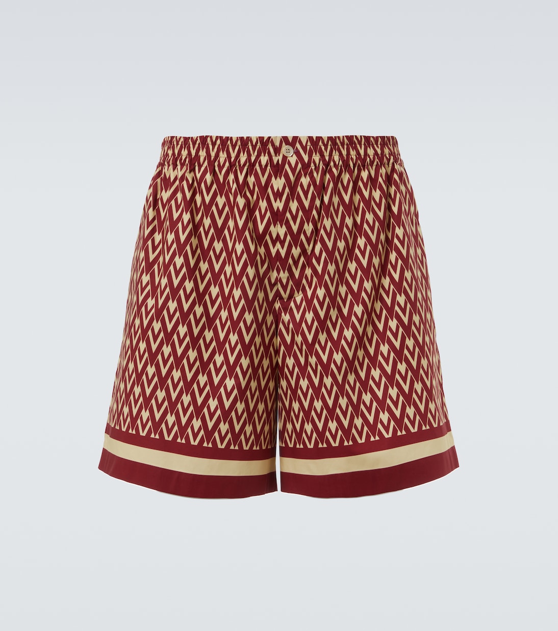 Бермуды из хлопкового поплина Toute La V Valentino, Rosso/Crema
Бермуды из хлопкового поплина Toute La V Valentino, Rosso/Crema