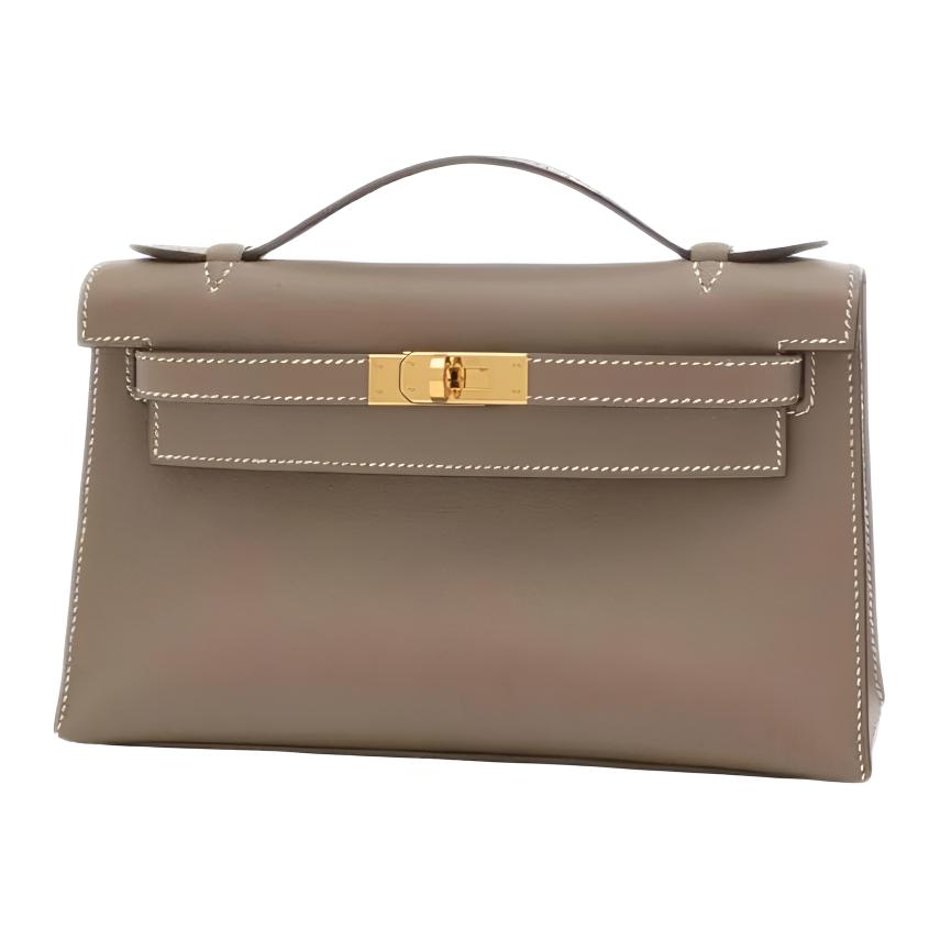 Мини Келли первого поколения женская сумка из кожи Swift 18 ÉToupe Elephant Gray HERMES
Мини Келли первого поколения женская сумка из кожи Swift 18 ÉToupe Elephant Gray HERMES