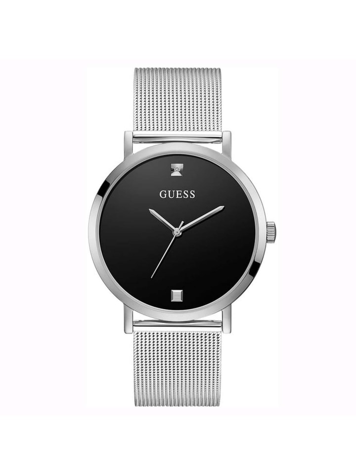 Guess Мужские аналоговые часы черного цвета
Guess Мужские аналоговые часы черного цвета