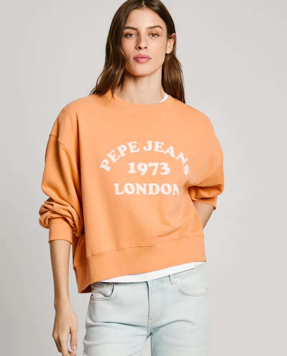 Женская толстовка с круглым вырезом и напечатанным логотипом Pepe Jeans, оранжевый
Женская толстовка с круглым вырезом и напечатанным логотипом Pepe Jeans, оранжевый