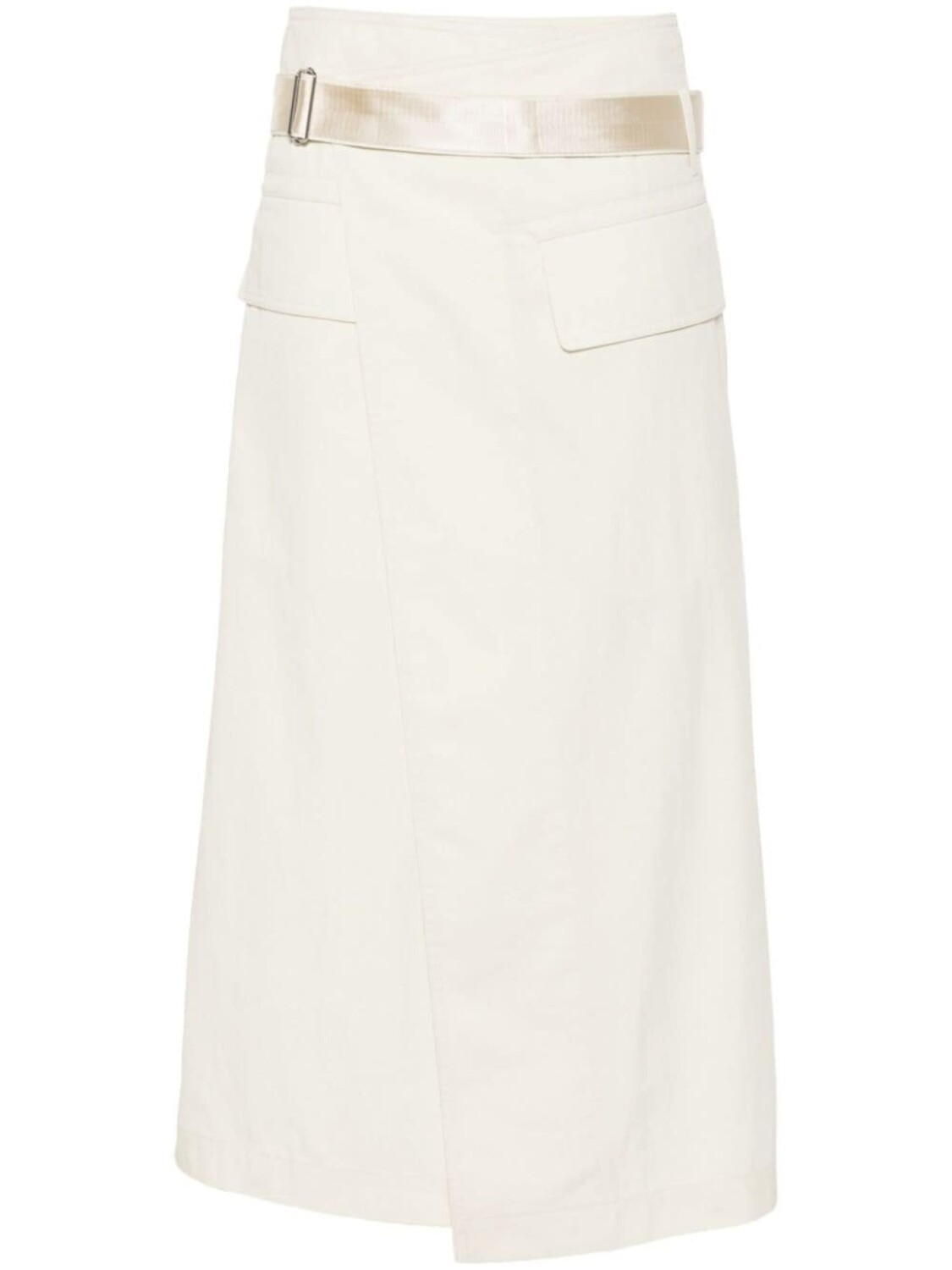 Helmut Lang юбка миди с запахом, нейтральный цвет
Helmut Lang юбка миди с запахом, нейтральный цвет