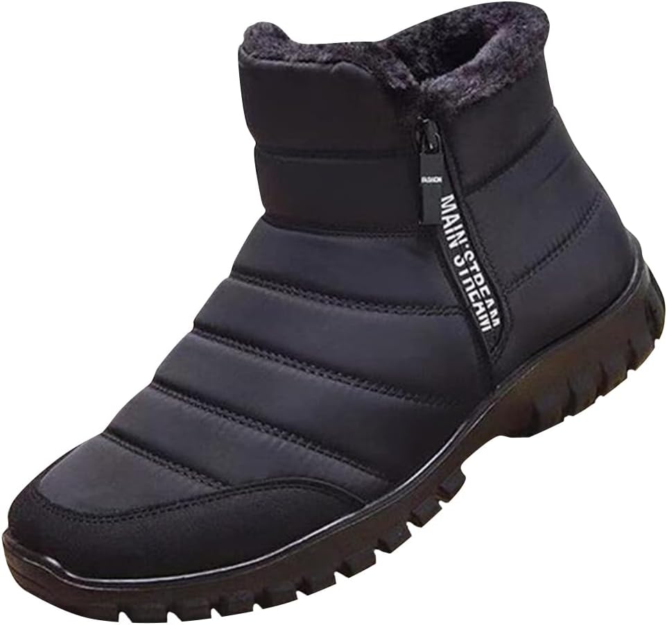 Мужские и женские водонепроницаемые теплые хлопковые ботинки Cydmoty на змейке для снега до щиколотки, черный
Мужские и женские водонепроницаемые теплые хлопковые ботинки Cydmoty на змейке для снега до щиколотки, черный