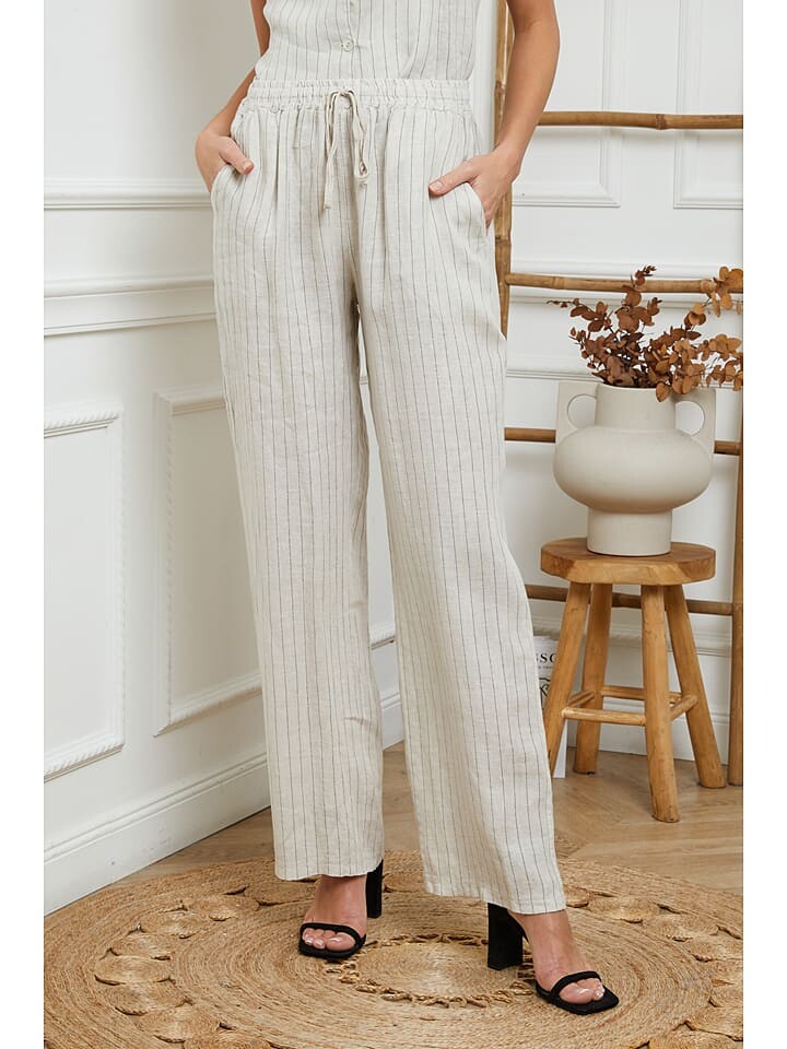 Тканевые брюки La Compagnie Du Lin, кремовый
Тканевые брюки La Compagnie Du Lin, кремовый