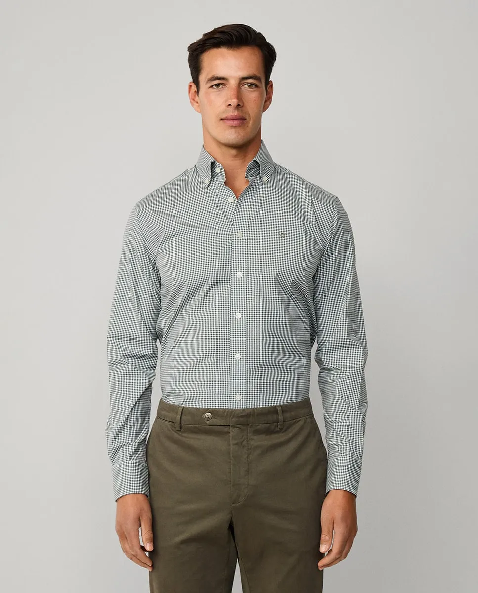 Мужская рубашка классического кроя в клетку виши Hackett, зеленый
Мужская рубашка классического кроя в клетку виши Hackett, зеленый