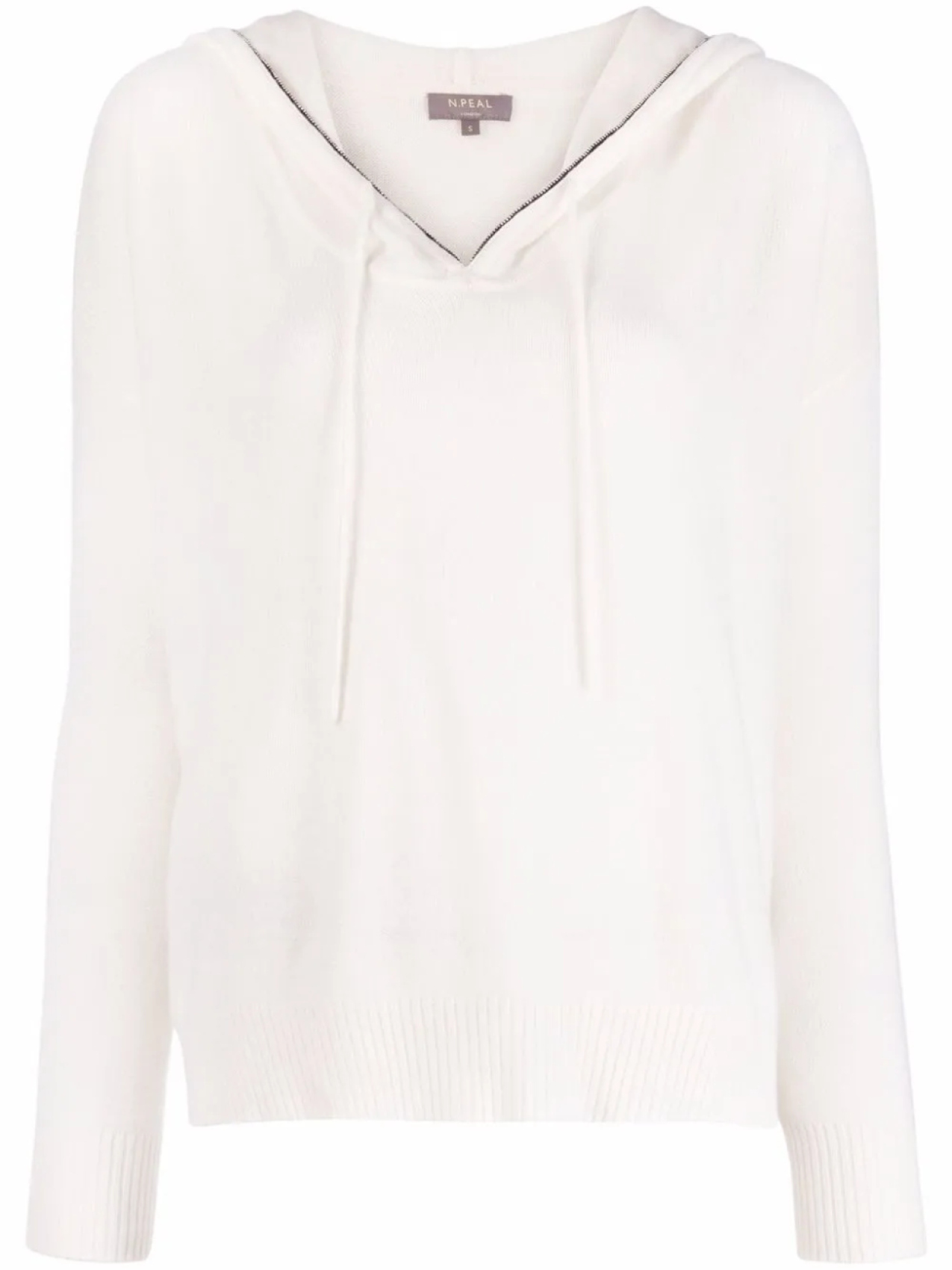 Кашемировое худи с цепочкой N.Peal, белый
Кашемировое худи с цепочкой N.Peal, белый