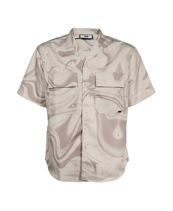 Рубашка с коротким рукавом из полиэстера с принтом Balr., бежевый
Рубашка с коротким рукавом из полиэстера с принтом Balr., бежевый