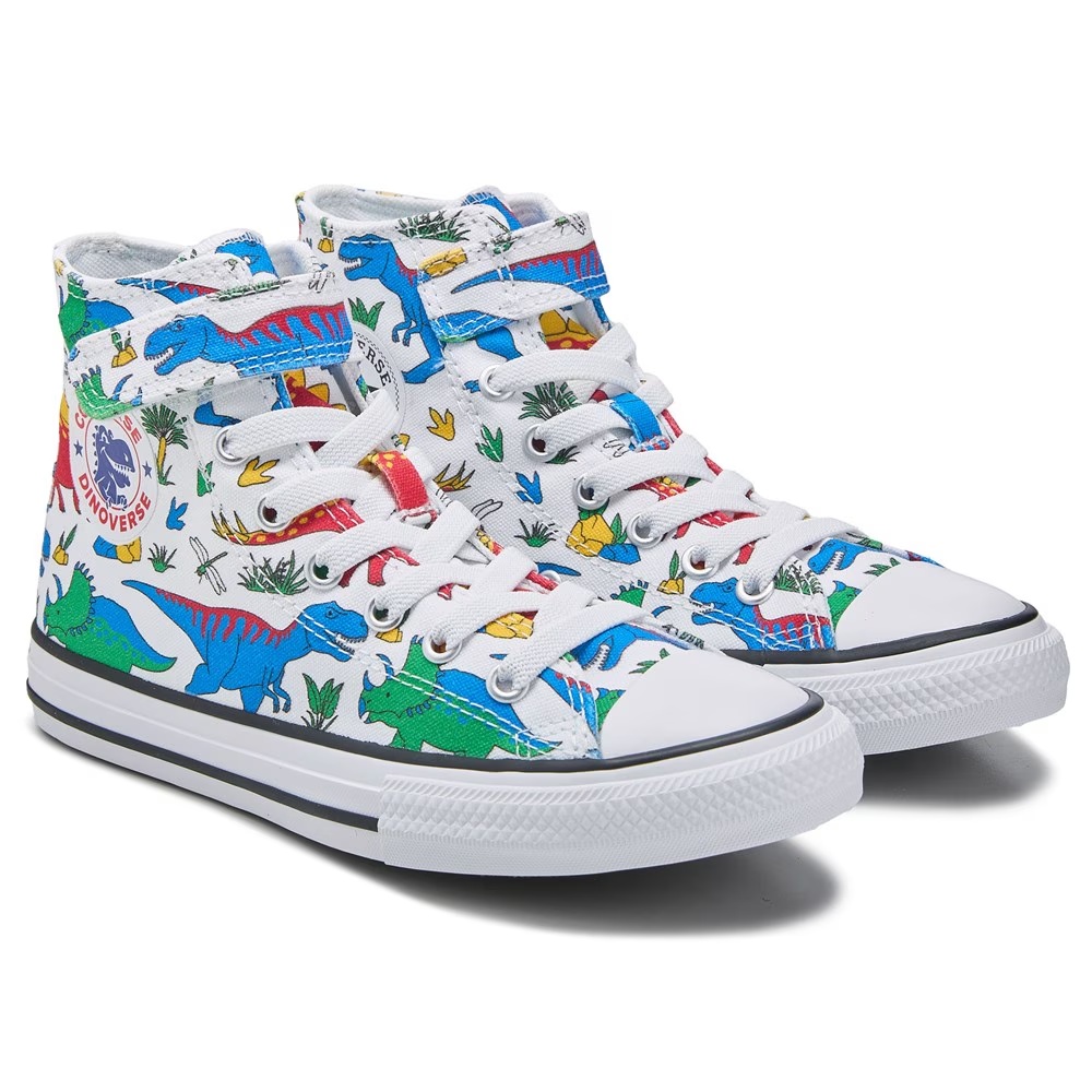 Детские кеды на липучках Chuck Taylor All Star 1V высокие от Converse, white/dinosaur
Детские кеды на липучках Chuck Taylor All Star 1V высокие от Converse, white/dinosaur