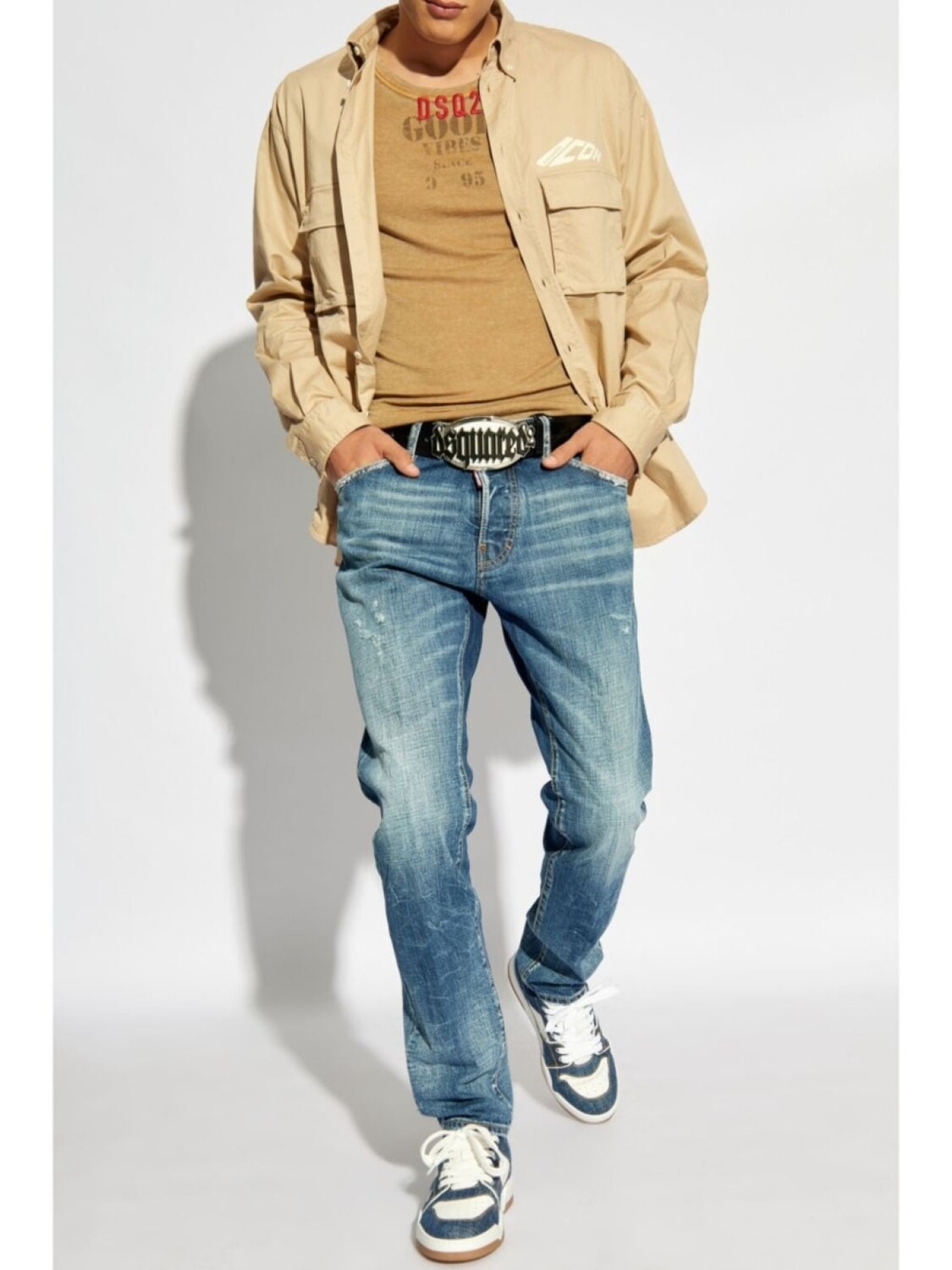 DSQUARED2 рубашка Iconic, нейтральный цвет
DSQUARED2 рубашка Iconic, нейтральный цвет