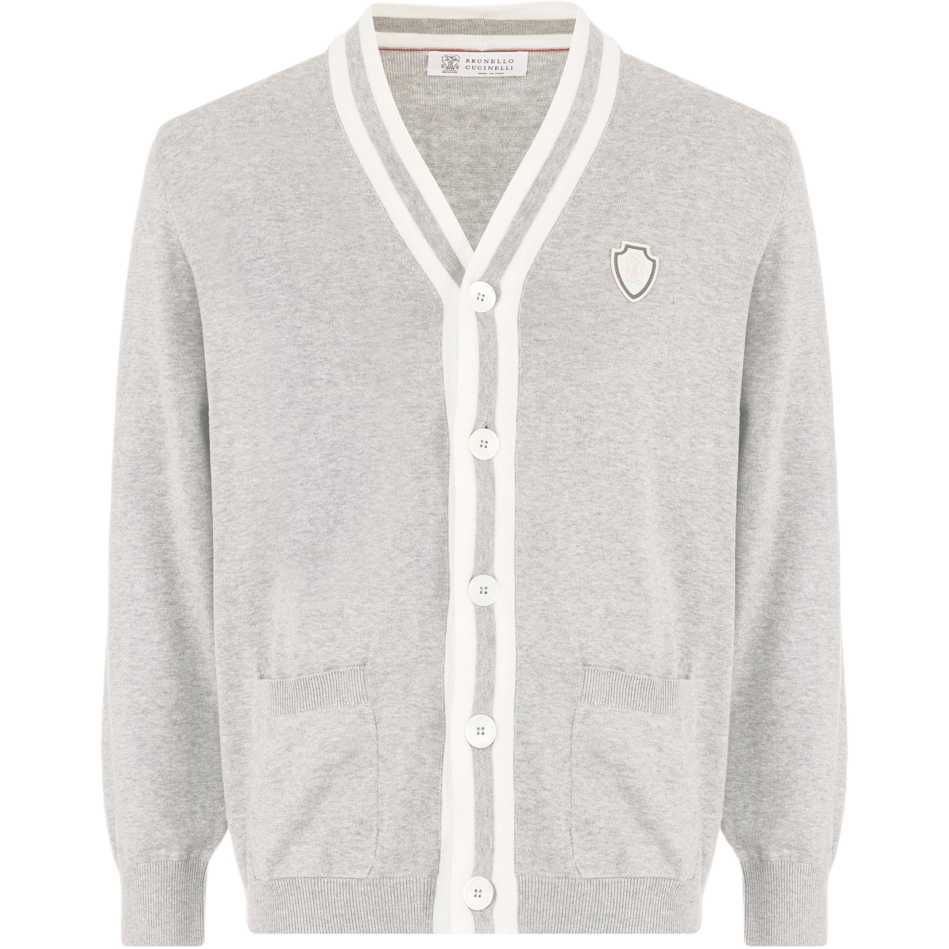 Кардиган с V-образным вырезом Brunello Cucinelli, серый
Кардиган с V-образным вырезом Brunello Cucinelli, серый