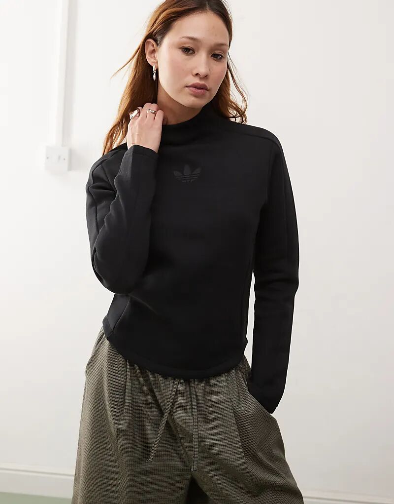 Структурированный топ из интерлока с длинными рукавами черного цвета adidas Originals
Структурированный топ из интерлока с длинными рукавами черного цвета adidas Originals